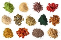 superfoods health ingredients protein omega chia seeds pumpkin spirulina iStock.com baibaz